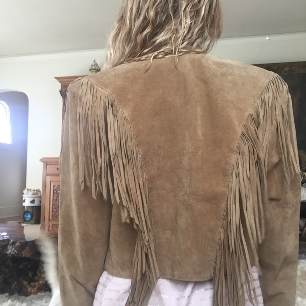Cropped camel western leather vintage!🌈 - Picture 3 of 6